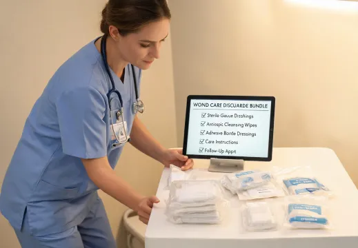 Home health wound care handoff